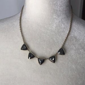 Triangular gem necklace